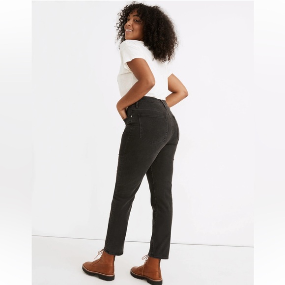 Madewell Classic Straight Black Jeans — Lunar wash 32 - Picture 4 of 11